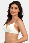 Tweens Padded Non-Wired Full Coverage T-Shirt Bra - Off-White — thumbnail 3